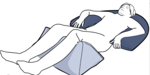 Coussin de positionnement demi-lune microfibre