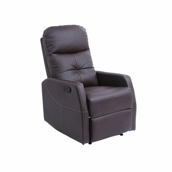 Fauteuil de relaxation Mercato simili-cuir chocolat
