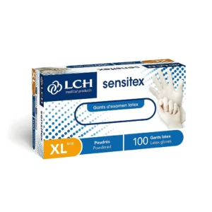 Gants Sensitex en latex poudré non stérile