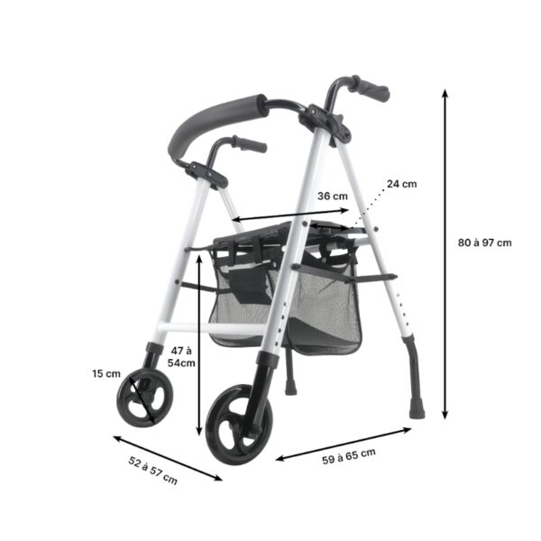 Rollator 2 roues avec siege Neo Classic – Image 2