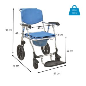Chaise douche Minorque mobile pliante