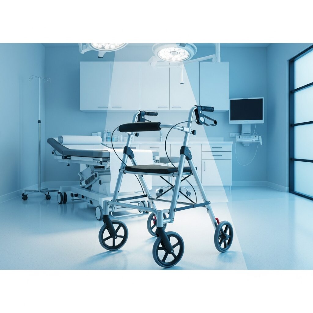 Illustration immersive du sujet : cadre de marche déambulateur différence