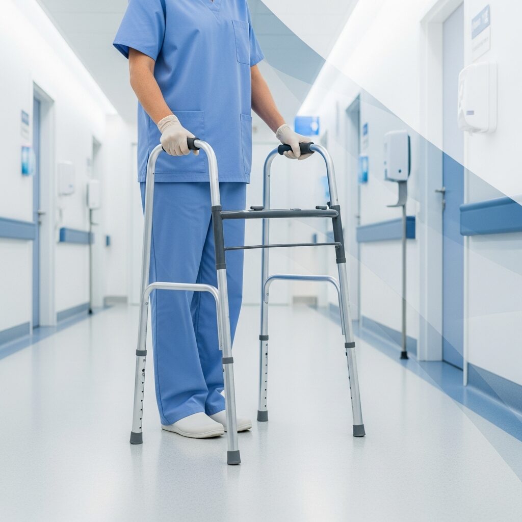 Illustration immersive du sujet : utiliser un cadre de marche