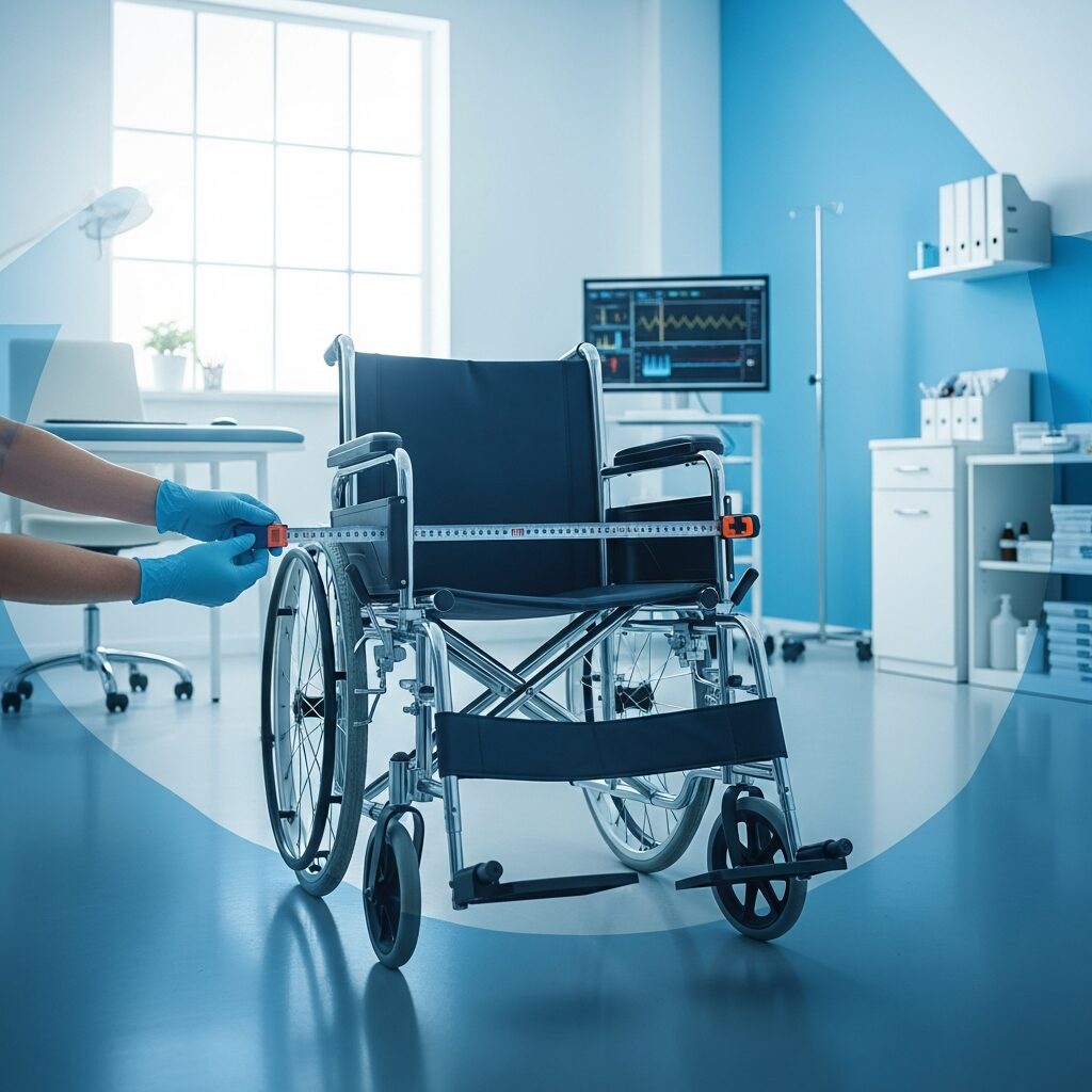 Illustration immersive du sujet : mesurer largeur fauteuil roulant