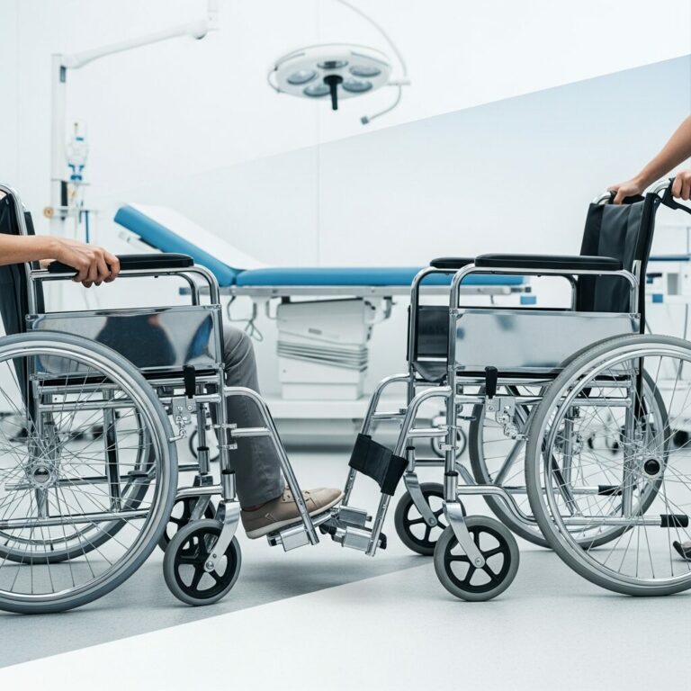 Illustration immersive du sujet : différence fauteuil roulant manuel