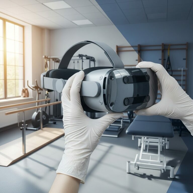 Illustration immersive du sujet : réalité virtuelle rééducation