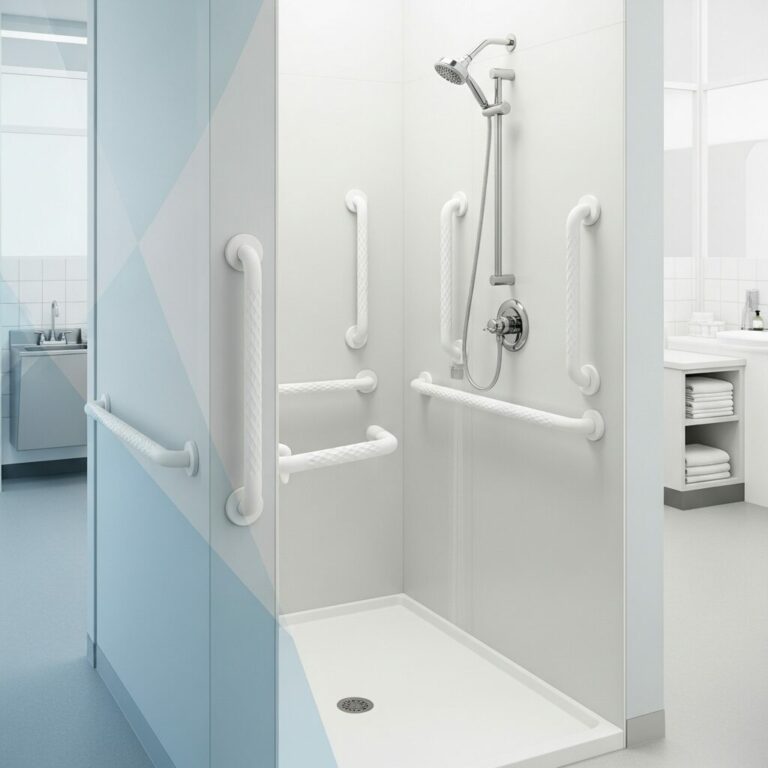 Illustration immersive du sujet : barres d'appui douche