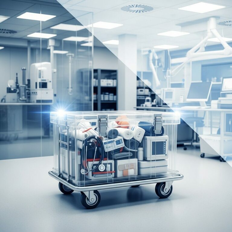 Illustration immersive du sujet : transporter matériel médical