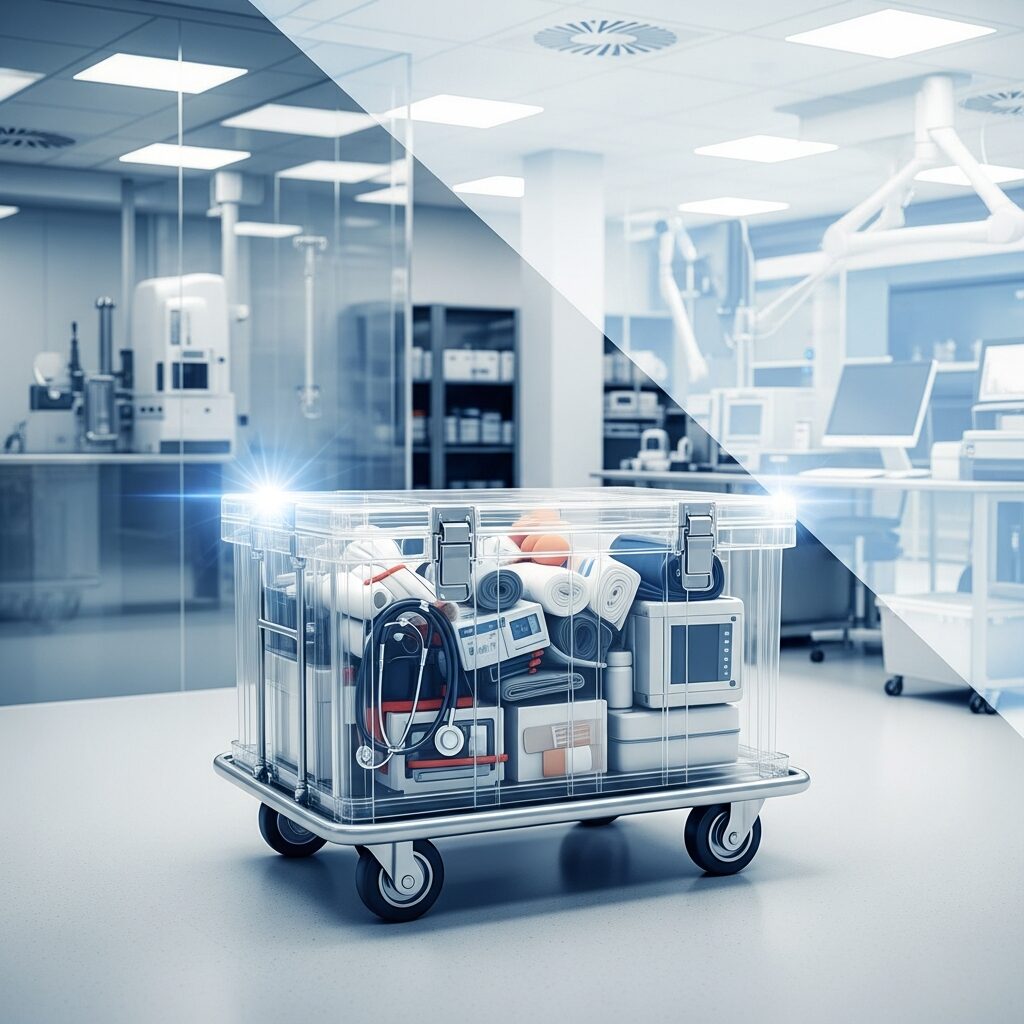 Illustration immersive du sujet : transporter matériel médical