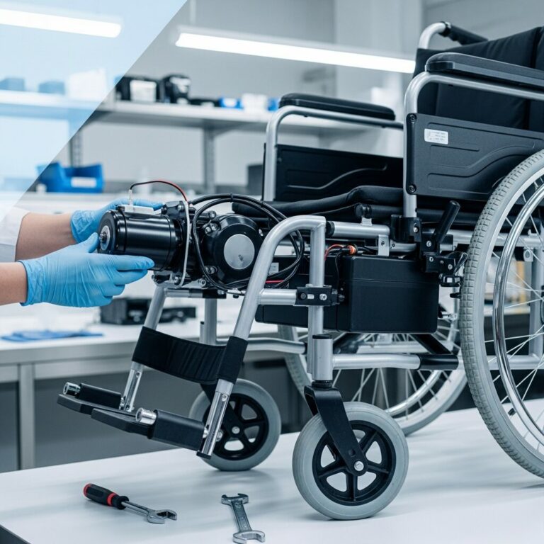 Illustration immersive du sujet : transformer fauteuil roulant électrique