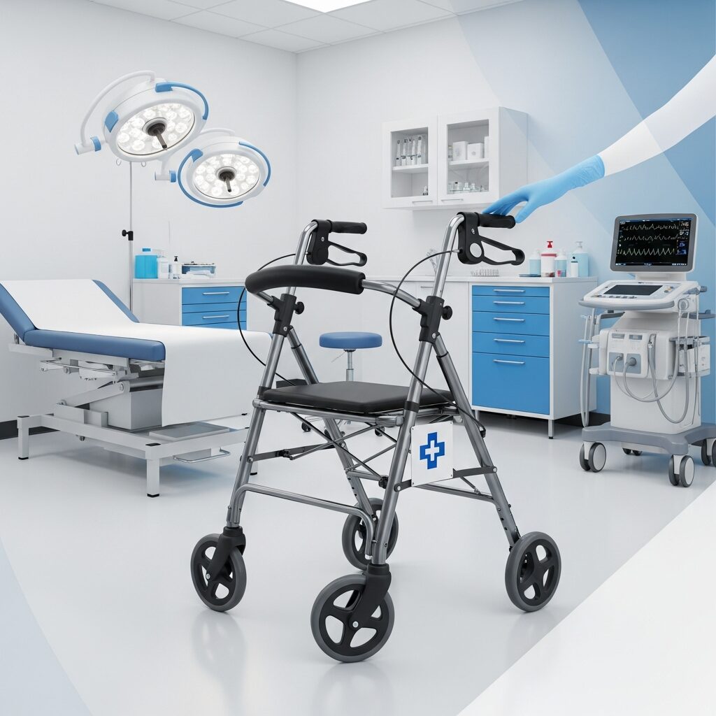 Illustration immersive du sujet : prix déambulateurs médicaux