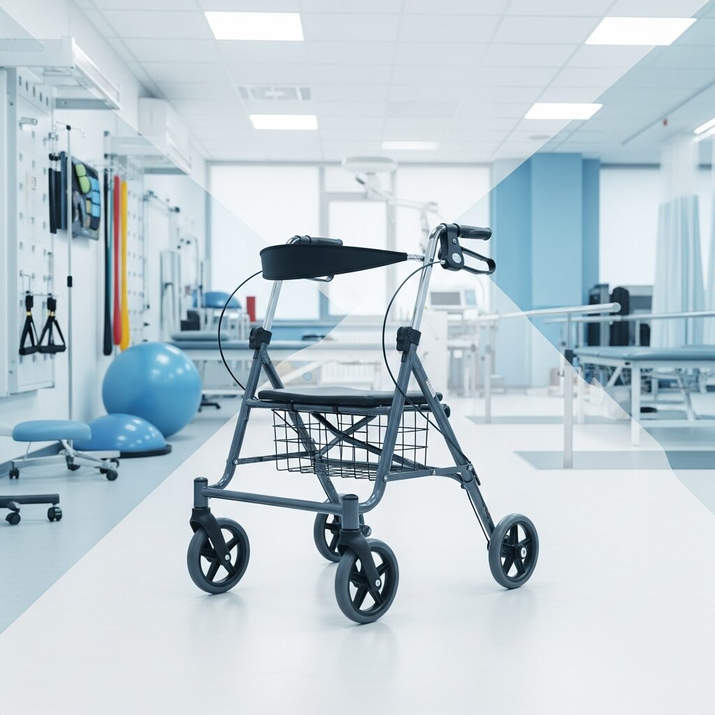 Illustration immersive du sujet : prix déambulateur 4 roues