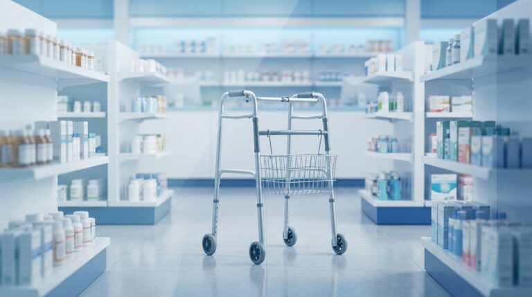 Illustration immersive du sujet : location déambulateur pharmacie