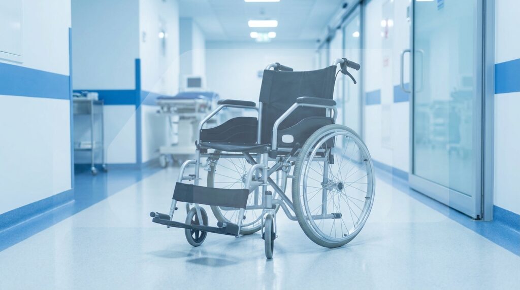Illustration immersive du sujet : prix chaise roulante médicale